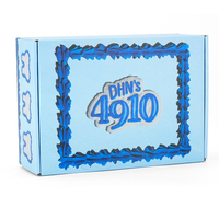 Caja de Cartón Corrugado Impresa en Azul Personalizada para Envíos de Ropa, Embalaje de Cartón Plegable de Alta Gama para Ropa Interior, Calcetines, Caja de Envío para Comercio Electrónico