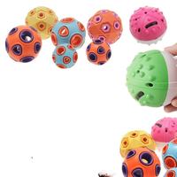 Balle de jouet interactive pour chien à pointes grinçantes roulantes avec lumière led balle de jouet à mâcher élastique pour chien