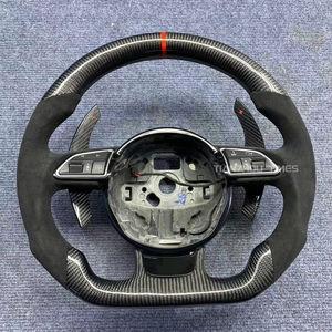 Volant Personnalisé en Cuir Alcantara Compatible avec <span class=keywords><strong>Audi</strong></span> A3 A4 A5 A6 A7 Q3 Q5 Q7 S4 S5 S6 RS4 RS7 R8 RS3 C7 S3 B8 B9 S4 Q3 8 - Product Image 5