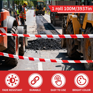 Nastro Adesivo di Sicurezza in PVC Nero e <span class=keywords><strong>Giallo</strong></span> da 48mm per Segnalazione di Pericolo e Distanziamento Sociale, per Pavimenti di Magazzini e Palestre - Product Image 2