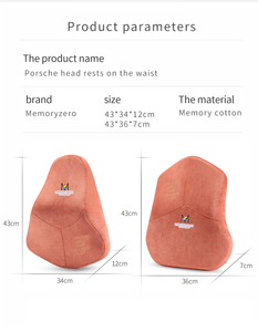 Có thể điều chỉnh dây đeo thắt lưng hỗ trợ bộ nhớ bọt trở lại gối điều trị vải văn phòng xe Ghế đệm thoáng khí thoải mái thực vật - Product Image 3