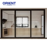Fenêtres et portes coulissantes en verre et aluminium personnalisées, résistantes aux chocs et aux ouragans, pour bureaux