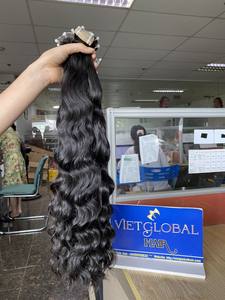Extensiones de Cabello Humano Natural con Ondas Naturales Super Doblemente Tramado, 100% Virgen, Cabello Natural Crudo, Cutícula Alineada, Cabello Vietnamita - Product Image 2