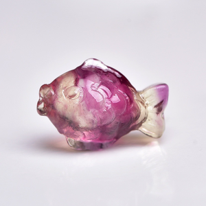 Colgante de Fluorita Natural con Forma de Pez Asado, Cadena para Clavícula, Accesorios DIY, Pez Róbalo Asado en 3D - Product Image 5