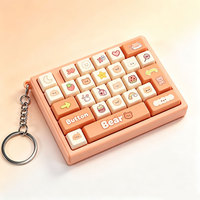 Mini clavier mignon anti-stress à presser, porte-clés multi-boutons, jouet de relaxation pour les doigts, vente en gros personnalisée