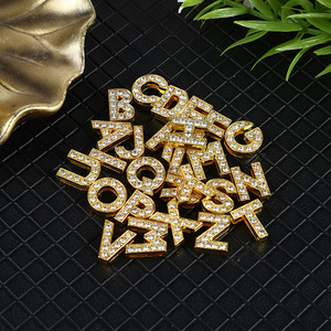 Adornos de Uñas con Letras del Alfabeto Inglés en 3D de 8 mm, Brillantes, Dorados y Plateados, con Pedrería, para Decoración de Uñas DIY - Product Image 6