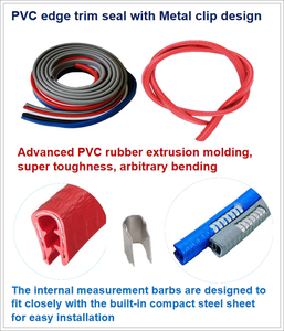 Flexibele Pvc <span class=keywords><strong>Rubber</strong></span> U Kanaal Pinch Las Edge Trim Afdichting <span class=keywords><strong>Strip</strong></span> Met Plaatwerk - Product Image 3