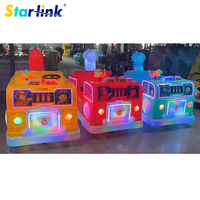 Voiture tamponneuse électrique pour enfants sur le thème des camions de pompiers avec lumières LED et musique pour usage commercial dans les parcs d'attractions et les plazas