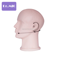 Microphone de tête léger et invisible, compatible avec plusieurs appareils, couleur noire, micro-écouteur, microphone de tête, microphone de type headworm