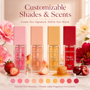 Brillo Labial Vegano Personalizable HKH, Aceite Labial Orgánico con Minerales, Brillo Labial en Tamaño de Viaje, Marca Privada, Maquillaje Natural Hidratante - Product Image 4