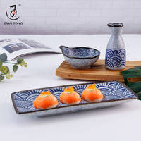 Nouvelle conception Assiette à sushi rectangulaire japonaise Assiette rectangulaire en céramique Assiette rectangulaire en porcelaine