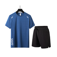 Ensemble court deux pièces pour homme : short et t-shirt de sport, ensemble de jogging Dry Fit pour la course et l'entraînement