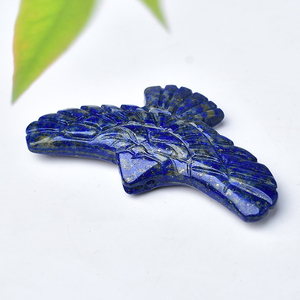 Aigle en cristal de lapis-lazuli sculpté en pierre naturelle, vente en gros - Product Image 3