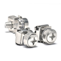 Kit de tornillos Phillips y tuercas de jaula de acero inoxidable duradero, tamaño métrico, antirust, disponible en todos los tamaños, para gabinetes de centros de datos