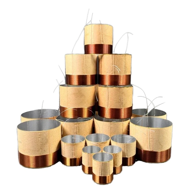 3/4/5/6.5/8/10/12/15/18 Inch 19.5mm~100mm Bass Voice Coil 2Layers Speaker White Aluminum Repair Accessories