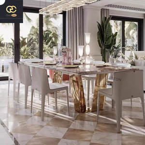 <span class=keywords><strong>2025</strong></span> новейший итальянский дизайн, мебель для ресторана, роскошный мраморный обеденный стол, вилла, семейный Многофункциональный обеденный набор - Product Image 2