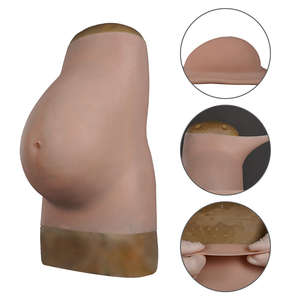 Drag Queen Silicone Réaliste Artificielle Belly Bend Grossesse Vraie Peau Perfect Cosplay Gear Ladyboy Sissy Men - Product Image 2