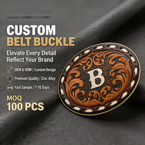 Hebilla de Cinturón Vaquero Occidental de Diseño Personalizado, Hebilla de Aleación de Zinc con Acabado Antiguo, Compatible con Cinturones de Ancho Estándar para Hombres, Atuendo Casual - Product Image 1