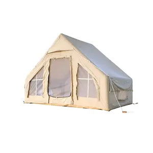 Tenda berkemah tiup zona udara 4 musim bentuk Rumah kustom siap kirim untuk berkemah