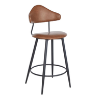 Chaise de salle à manger de style scandinave moderne et luxueuse pour hôtel et restaurant, en tissu velours capitonné marron gris avec pieds en métal
