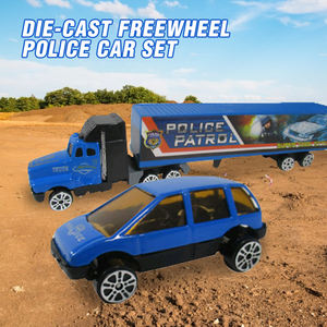 Juego de 18 Coches de Policía de Aleación con Movimiento de Rueda Libre Inercial, Vehículos de Rescate de Metal Fundido a Presión Realistas para Niños, Juego Imaginativo - Product Image 2