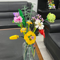 Blocs de construction floraux colorés XMORK Factory, 854 pièces, fausses fleurs en briques, cadeau pour la Saint-Valentin, la fête des mères, un anniversaire