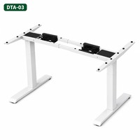 Bureau de direction : Bureau assis-debout électrique à double moteur 2 niveaux avec moteur dissimulé, réglable en hauteur