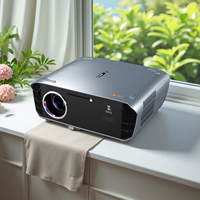 [Google TV/KI-Sprachsteuerung] Smart Projektor 4K Outdoor-Filmprojektor, 1080P Heimkino-Projektor mit Autofokus für die Decke