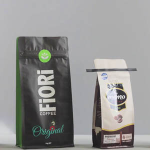 Sachets refermables en Mylar pour grains de café expresso, finition mate blanche, avec fermeture éclair, formats 100g, 250g, 500g, 1kg, 2kg, 5kg, 10kg - Product Image 4