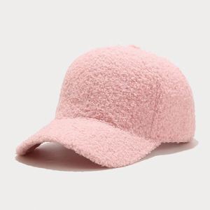 Embroidery Logo 6 Panel Winter Warm Blank Wool Baseball Cap - Product Image 4
