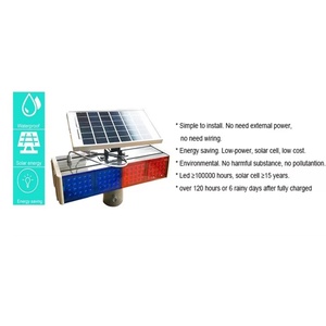 ไฟเตือนจราจรแบบกระพริบ LED พลังงานแสงอาทิตย์ สีแดงน้ำเงิน สำหรับงานก่อสร้าง - Product Image 3