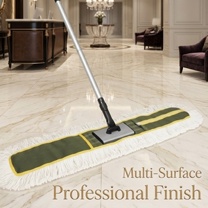 Testina per <span class=keywords><strong>Mop</strong></span> Professionale in Cotone Resistente per Pavimenti in Legno, Marmo e Piastrelle, Ricambio per Pulizia Professionale <span class=keywords><strong>60cm</strong></span> - Product Image 1