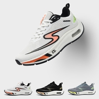 Chaussures de sport respirantes pour hommes, baskets athlétiques en tricot, chaussures de gym, chaussures de course à coussin d'air pour l'extérieur, été, automne