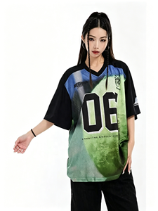 Nouveau T-shirt décontracté pour femme, style rétro américain 2026, maillot de basketball à manches courtes, imprimé numérique, hip-hop, streetwear, sport - Product Image 3