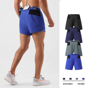 Pantaloncini da allenamento da uomo da ginnastica da corsa a asciugatura rapida pantaloncini da ginnastica da ginnastica con tasche <span class=keywords><strong>2</strong></span> <span class=keywords><strong>in</strong></span> <span class=keywords><strong>1</strong></span> pantaloncini da corsa da palestra Yoga sport all'aria aperta pantaloni corti - Product Image 1