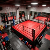 Ring de boxe de compétition sur mesure, directement de l'usine, structure en acier robuste, plateforme surélevée pour salle de sport ou club