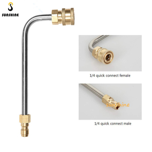Nouvel accessoire de nettoyage de gouttières en forme de U/à 30/90 degrés pour lance de nettoyage <span class=keywords><strong>haute</strong></span> <span class=keywords><strong>pression</strong></span>, raccord rapide 1/4 pouce - Product Image 3