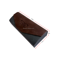 Étui à lunettes rigide en cuir PU léger et élégant M&Y avec logo personnalisé, boîte de rangement rétro pour lunettes, antichoc, 6 pouces+