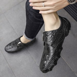 Grande taille 38-<span class=keywords><strong>47</strong></span> <span class=keywords><strong>chaussures</strong></span> <span class=keywords><strong>bateau</strong></span> en cuir de vachette véritable motif crocodile <span class=keywords><strong>chaussures</strong></span> bonnet - Product Image 5