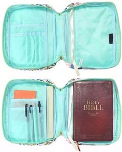 Muestra Gratuita, Funda de Biblia Personalizada con Estampado Floral de Primera Calidad para Mujer, Estuche para Biblia, Bolsa para Biblias con Asa y Bolsillos - Product Image 4