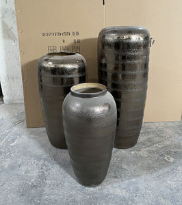 Florero seco <span class=keywords><strong>de</strong></span> cerámica Retro hecho a mano, jarrón <span class=keywords><strong>de</strong></span> <span class=keywords><strong>suelo</strong></span>, maceta <span class=keywords><strong>de</strong></span> arcilla, tarros, artículos <span class=keywords><strong>de</strong></span> <span class=keywords><strong>flores</strong></span>, decoración del hogar, flor para sala <span class=keywords><strong>de</strong></span> estar - Product Image 4