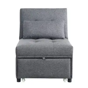 Độc Thân Đa Chức Năng Đồ Nội Thất 4 Trong 1 Ghế Sofa Giường Convertible Ottoman Ghế Với Gối