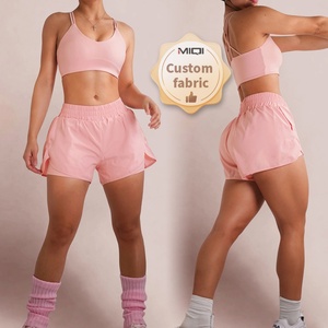 Custom Sample Quick Dry Fitness Sports Bra 2 Pieces Workout Clothing High Waisted Gym Shorts Yoga Sets - Product Image 1