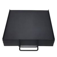 Grill rotatif moderne en acier au carbone avec surface antiadhésive pour pique-nique et camping, revêtement poudré, qualité alimentaire, équipement de camping