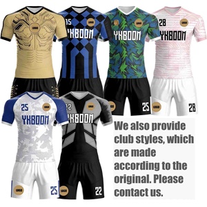Set seragam pakaian disesuaikan dengan kain seragam murah dari jersey Cina untuk kostum pria logo pakaian sepak bola 2024 - Product Image 3