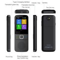 Traducteur vocal intelligent avec WIFI T10, fait-main, voyage d'affaires, en temps réel, Machine de traduction AI, noir