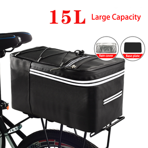 Sac <span class=keywords><strong>de</strong></span> <span class=keywords><strong>porte</strong></span>-bagages arrière <span class=keywords><strong>pour</strong></span> vélo <span class=keywords><strong>de</strong></span> grande capacité 15L, sac <span class=keywords><strong>de</strong></span> coffre <span class=keywords><strong>de</strong></span> vélo imperméable avec <span class=keywords><strong>housse</strong></span> <span class=keywords><strong>de</strong></span> pluie et plaque <span class=keywords><strong>de</strong></span> base <span class=keywords><strong>pour</strong></span> vélo <span class=keywords><strong>de</strong></span> montagne et <span class=keywords><strong>de</strong></span> route - Product Image 1