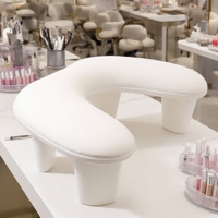 Repose-bras professionnel en forme de U, inclinable, portable, amovible, en cuir PU microfibre doux, avec coussin de main intégré