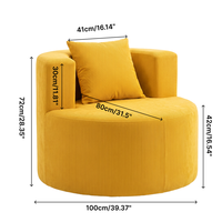 Canapé d'angle carré inclinable en chenille, design moderne et luxueux, éco-responsable, ensemble de canapés compressés sans structure pour appartement et hôtel