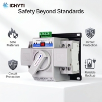 Commutateur de transfert automatique (ATS) LW2R-63 2P 63A 230V pour double alimentation de générateur